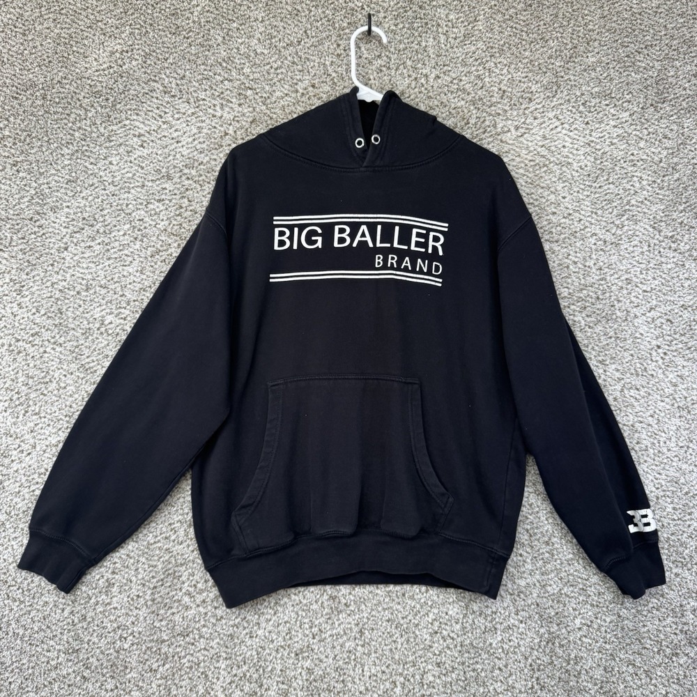 Big Baller Brand Hoodie Sweatshirt Men Medium Black Pullover BBB Logo Streetwear